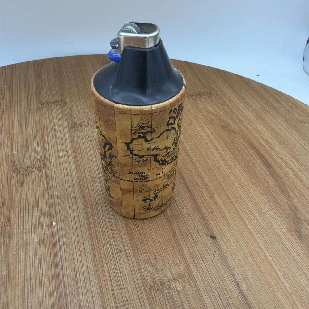 VTG Cricket Gillette CR-77 Table Lighter Old World Mariners Map 1970s Desk Decor